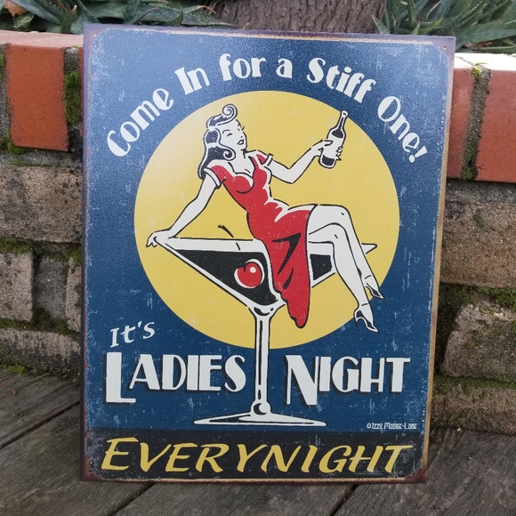 none Other - Ladies Night Out Metal Wall Sign